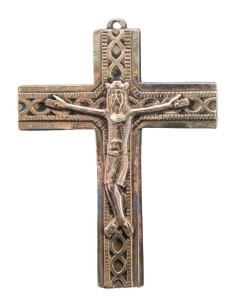 Croix d'art en bronze