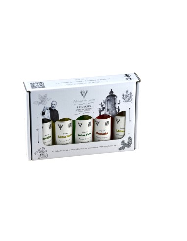 Coffret de cinq mignonettes de liqueurs