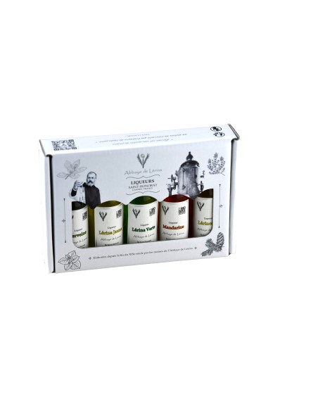 Coffret de cinq mignonettes de liqueurs