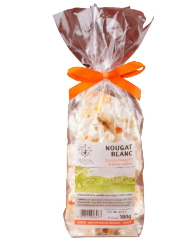 Sachet de nougats de Provence - Ecorces d'oranges et citrons confites