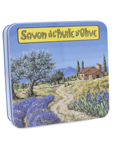 Boite métal savon Paysage de Provence