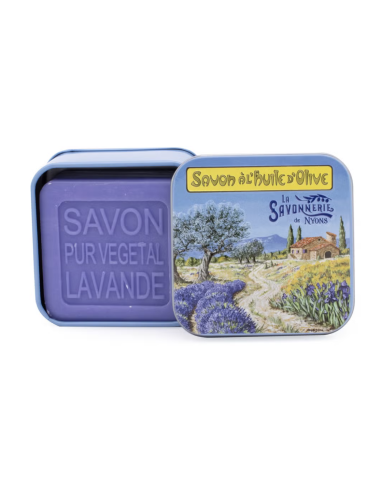Boite métal savon Paysage de Provence
