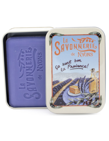 Boite métal savon 200 g Le Champ de Lavande