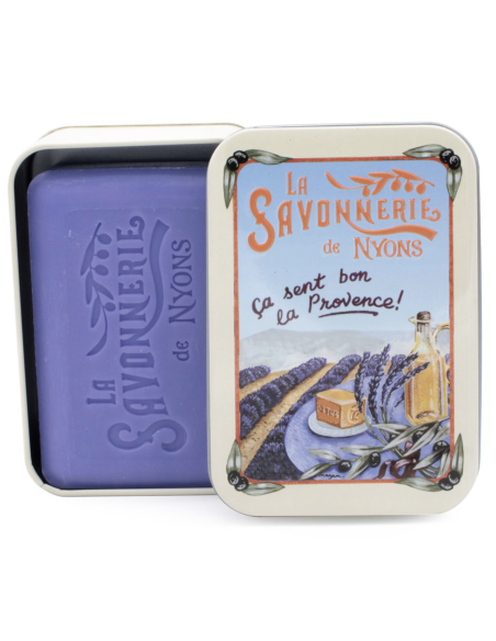 Boite métal savon 200 g Le Champ de Lavande