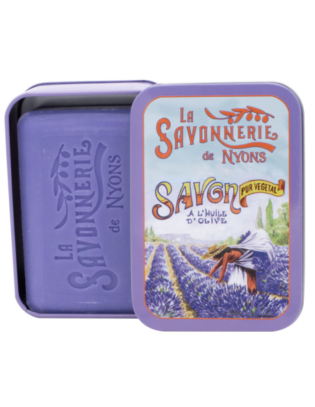 Boite métal savon 200 g La Cueillette de la Lavande