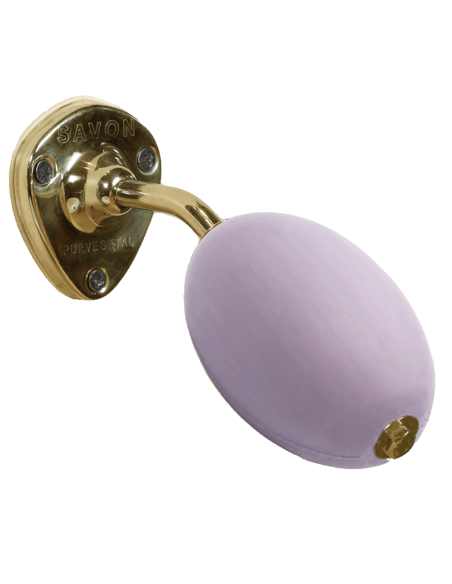 Savon rotatif à la lavande et son support laiton