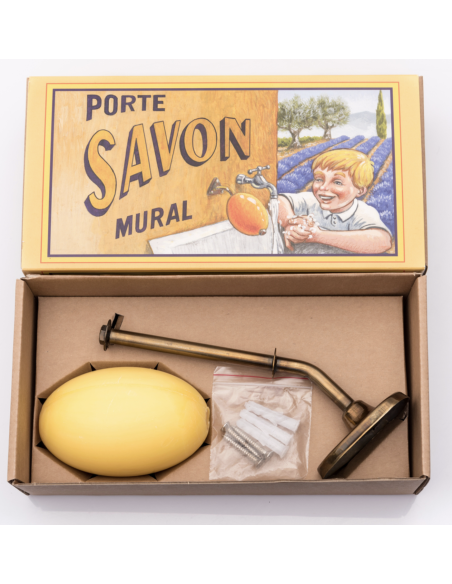 Savon rotatif verveine et son support laiton