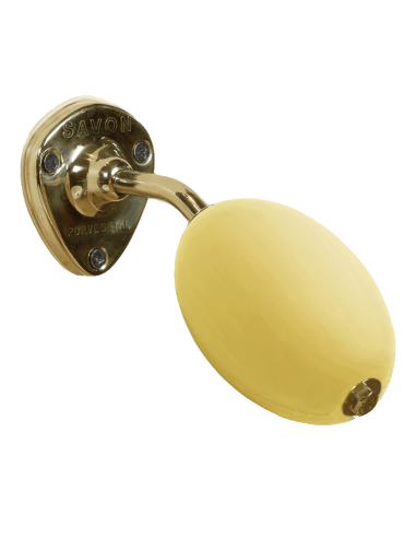 Savon rotatif d'antan et son support laiton