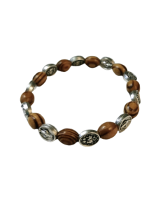 Bracelet en bois d'olivier Vierge Miraculeuse