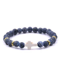 Bracelet coloris agate bleue