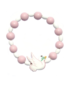 Bracelet colombe rose
