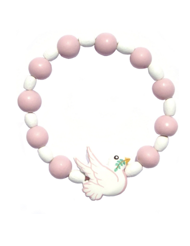 Bracelet colombe rose