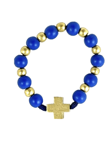 Bracelet bleu doré