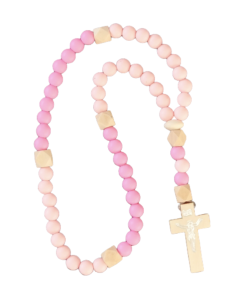 Chapelet bicolore rose