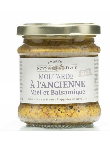 Moutarde bio au miel et au balsamique